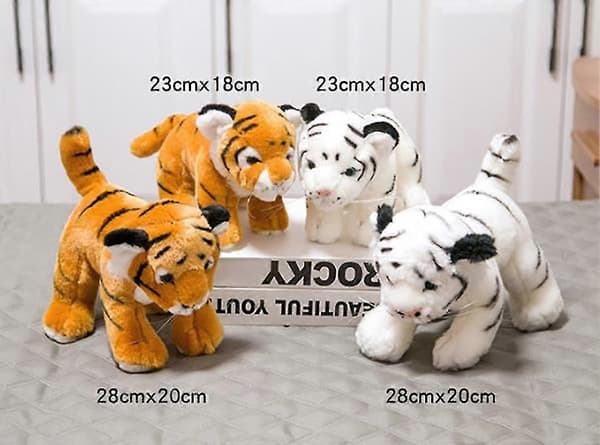 Baby Tiger Udstoppede Dyr Sødt Plyslegetøj Bløde Dukker Gave til Børn - Perfekt White 23cm