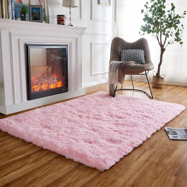Fylld matta tjock lugg fluffig rosa matta halkfri plysch- Perfet