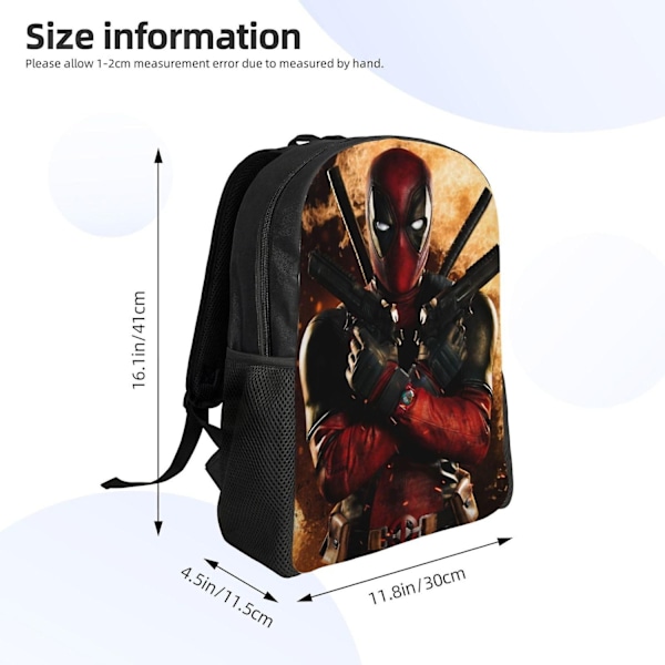 Deadpool Barneseggsekk Skoleveske Barnehageveske Passer for Tenåringsgutter - Perfekt