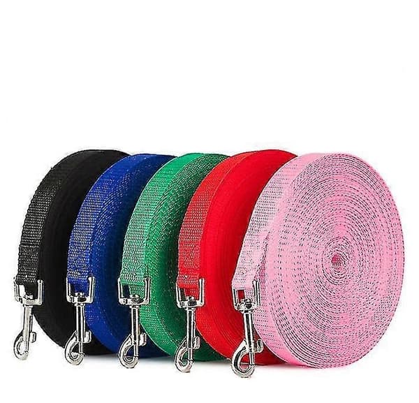 30m Hundkoppel, utomhus spårningskoppel för stora hundar New-Perfet Red 10m*2cm