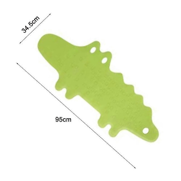 Børnevenlig skridsikker bademåtte, gummimåtte med krokodillemønster, skridsikker og maskinvaskbar til badekar eller brusere - Perfekt