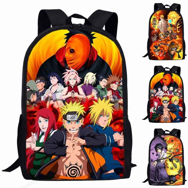 Naruto Ryggsäck Tecknad Axelväska Anime Studenter Skolväska - Perfet B