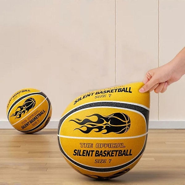 Handleshh Lydløs Skum Basketball Dribbling Indendørs Lydløs Basketball - Perfekt Yellow Cloud 24cm