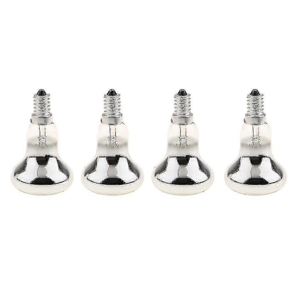 Förpackning med 4 st R50 SES E14 40W Spotlight Glödlampa Reflektorlampa för Inomhus- och Utomhusbelysning - Perfekt