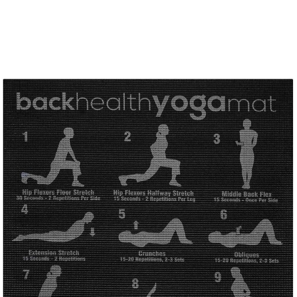Yogamatte - 28 Yogastillinger - - Perfet black