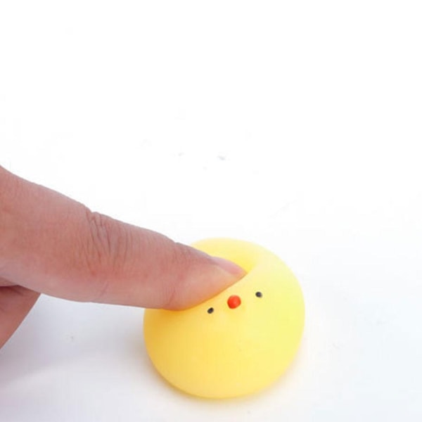 Søt Squishy Mochi Animal Stress Relief Leker Myk TPR Squeeze Pi - Perfet yellow Duck