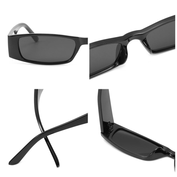 Små rektangulære solbriller Retro solbriller LYSSORT - Perfet