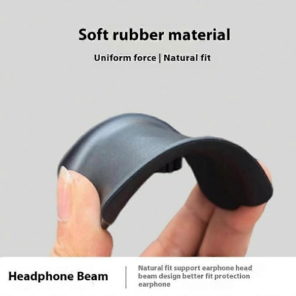 JD079 Hörlursställ för skrivbord i aluminiumlegering + silikon - Svart - Perfekt för spelheadset Black