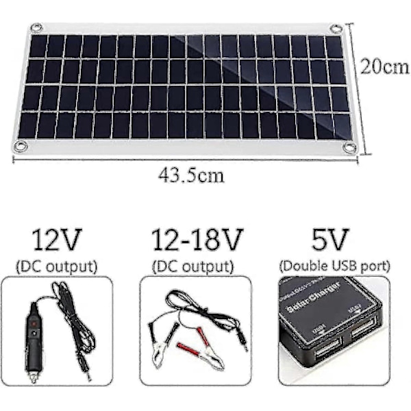 300w 12v Solcellepanel Kit Batterilader 300 Watt 12 Volt Off Grid System med 10a-60a Kontroller-Perfekt