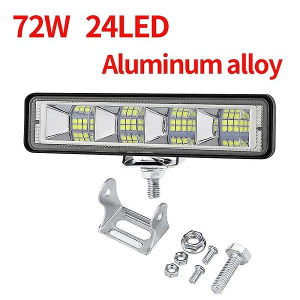 1 stk 72w Spot Led Light 24led Car Work Light Bar Spot Beam Bar Kørende tågelygte til bil Suv (14,5*3,5 cm) (FMY)- Perfet