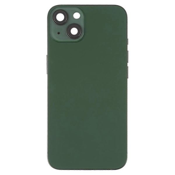Kompatibel med iPhone 13 Batterilucka med Sidoknappar & SIM-kortshållare & Ström + Volym Flexkabel & Trådlös Laddningsmodul-Perfekt Green