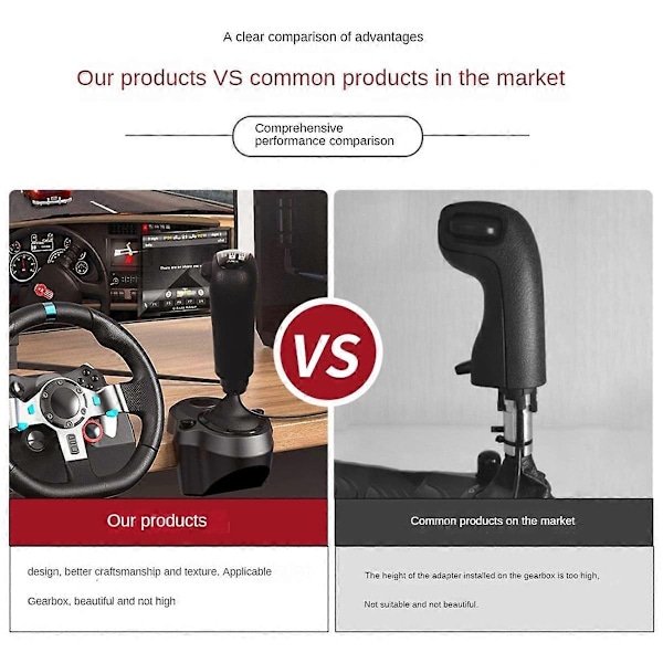 USB Gearstang til Logitech G923 G29 G27 G25 TH8A, Velegnet til ETS2&ATS Scania Truck Høj og Lav Gear Simulator Shifter Simulator - Perfekt