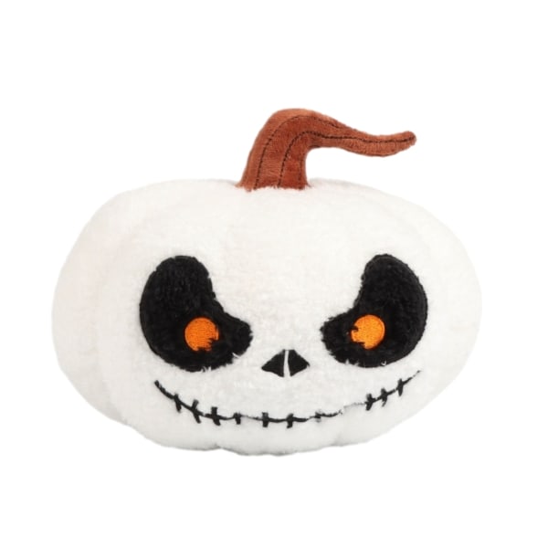 Halloween kurpitsatyynyt, valkoinen nalle fleece 3D kurpitsan muotoinen tyynykoriste - Perfet style 1