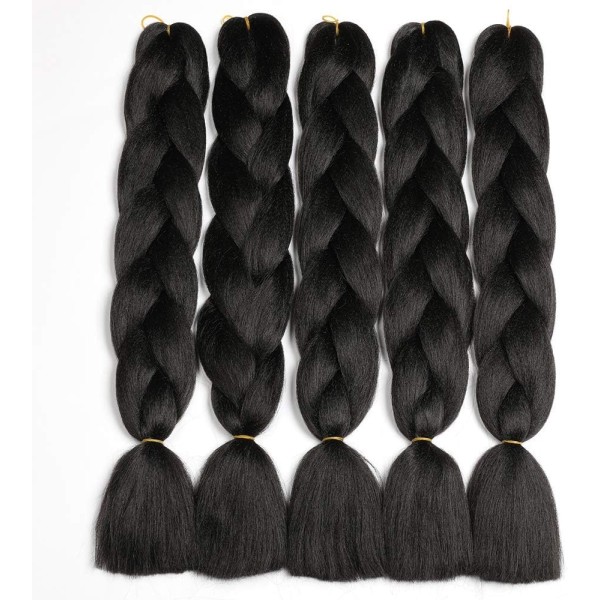 Ombre fläthår, 24" Ombre Jumbo Braids fläthår, 5-pack - Perfet