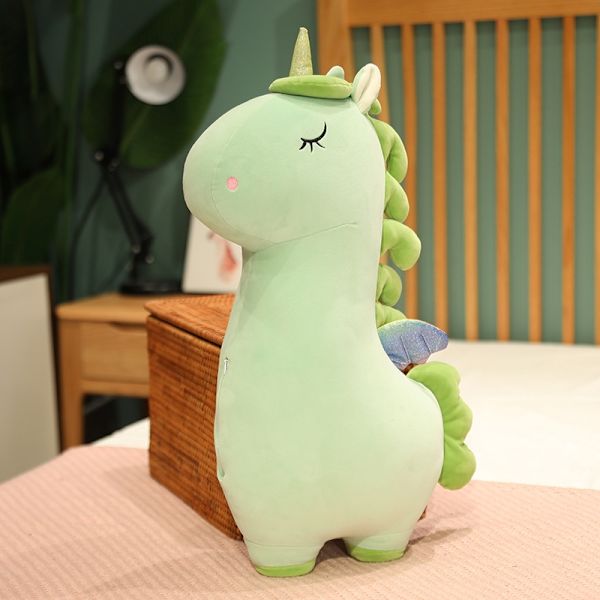 Søt Unicorn Doll Plysj Leke Sovepute Seng Dukke Stor Dukke - Perfet green