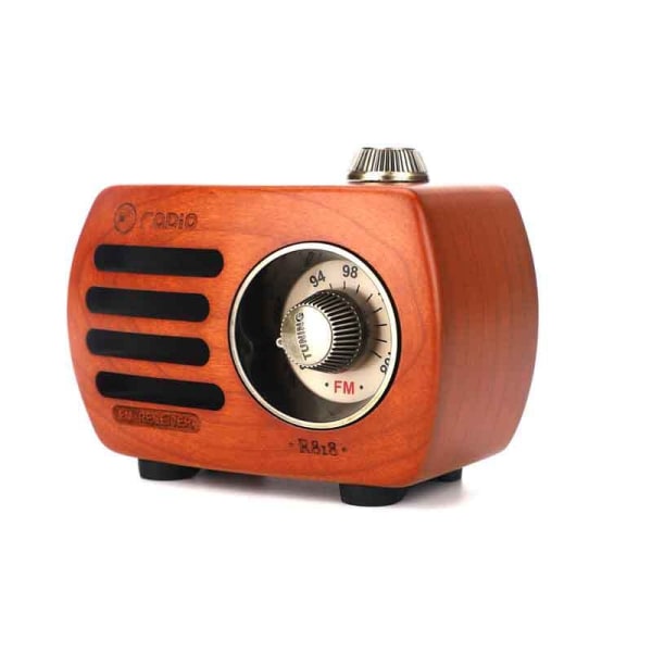 Vintage Bluetooth högtalare i trä Mini Mini Radio FM Outdoor