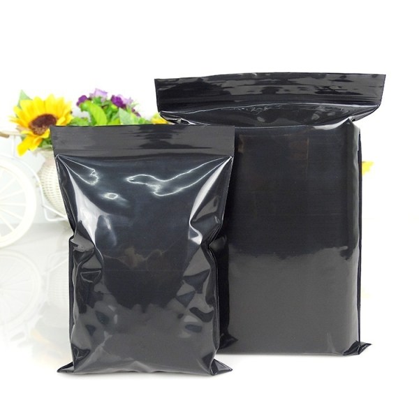 Poser Emballasje Bag Miljøvennlig Gjenlukkbar Svart Lystett Forseglet PE Plastpose Baggies Åpen Bag 4x5cm--50pcs