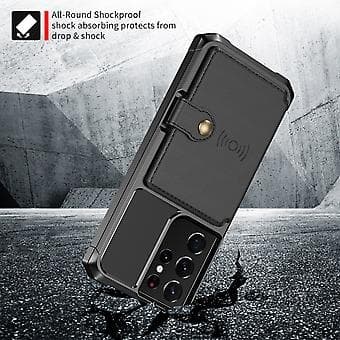 Læder Wallet Case med Kortlommer til Samsung Galaxy S21 Ultra 5G - Perfekt
