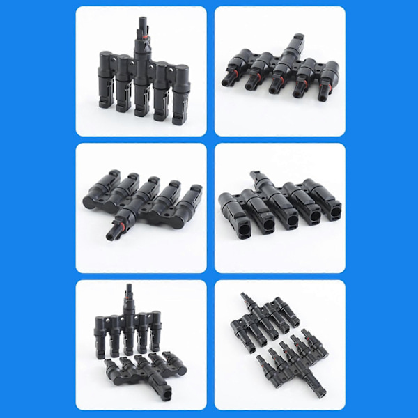 4 til 1 Solcelle PV-Stik 1500V 50A 2T 3T 4T 5T 6T Gren Parallelforbindelse IP67 Elektrisk PV Pa-Perfet
