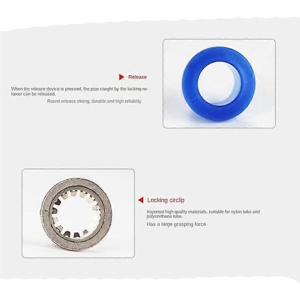 100st PE Pneumatiska Kopplingar Plast T Typ 3-vägs för 4mm 6mm 8mm 10mm T-rör Snabbkoppling-Perfet