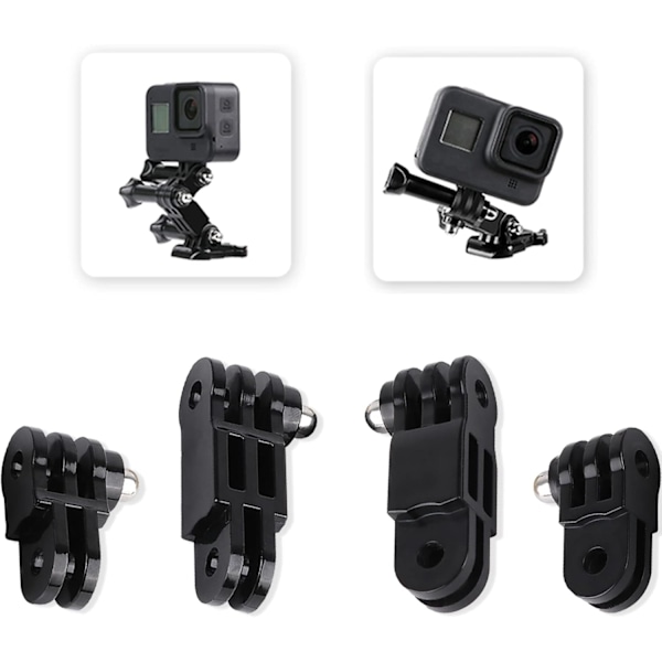 Justerbar Kameraförlängningsarm, Fast Monteringsfäste med Korta och Långa Skruvförlängningsarmar för GoPro Hero 10, 9, 8, 7, 6, 5 - Perfekt