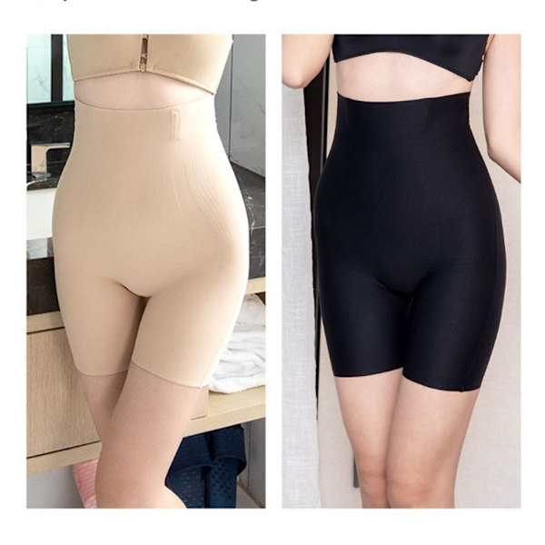 High Waist Body Shaper Sømløs mavekontrol Shapewear Sort-perfet Black L