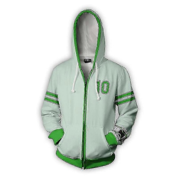 Game Ben 10 Alien Force Hoodie Halloween Cosplay Kostym Herr 3D Tryckt Höst Långärmad Huvad Jacka Dragkedja Sweatshirt - Perfekt 3 XXXL