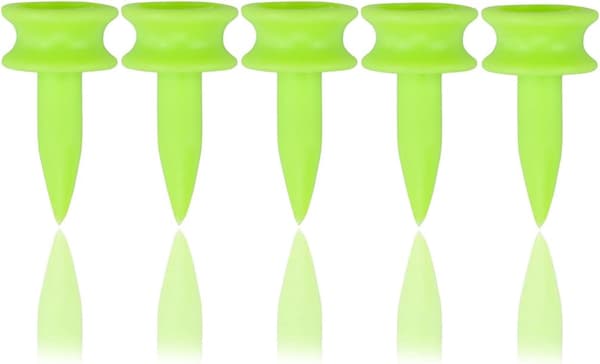 Golfpeggar, plastmaterial, 25 mm, 100 stycken per förpackning, små gröna golfpeggar, 1 tum