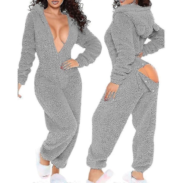 En-dels pyjamas lång varm borstad tights - Perfet grey s