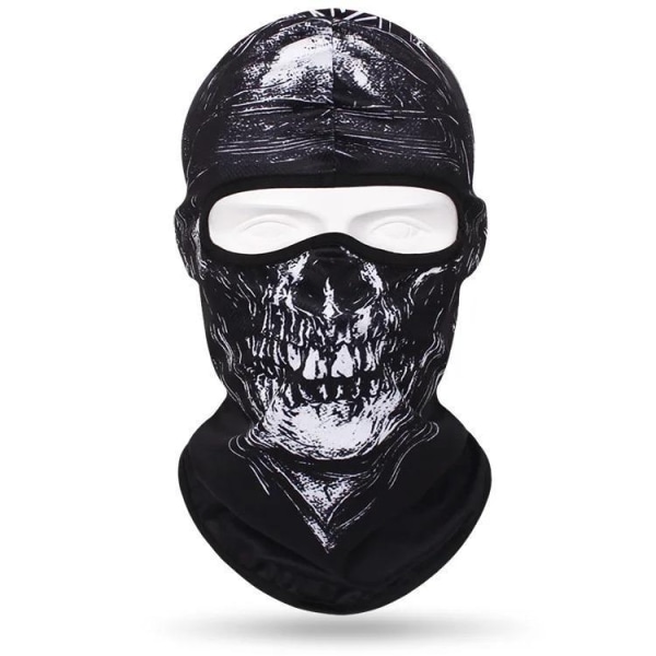 Maske hætte balaclava Halloween Full Face Cover ski motorc - Perfet white