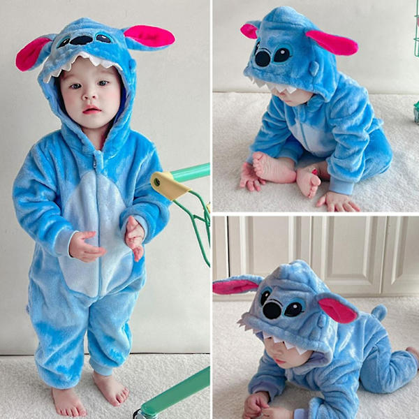 Cartoon Djurformad Pyjamas Unik Form Lös Långärmad Nattlinne för Sovrummet - Perfekt Leopard 80cm