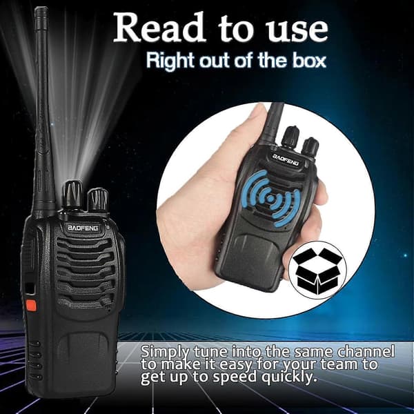 12-pack Uppladdningsbara Walkie Talkies för Teamkommunikation Lång Räckvidd - Perfekt