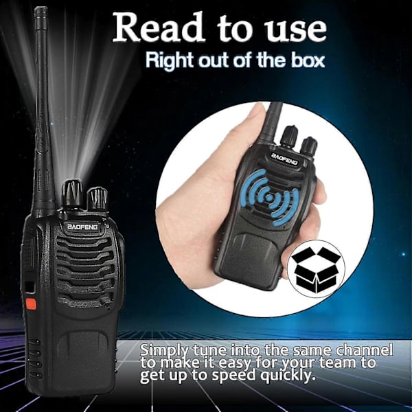 12-pak genopladelige walkie-talkier til teamkommunikation lang rækkevidde - Perfekt