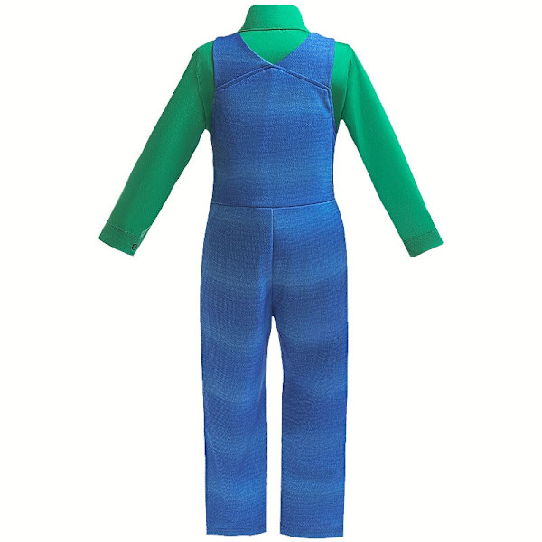 Super Mario kostym Halloween Cosplay kostym för barn Super Brothers kostym outfit - Perfet Green 110cm