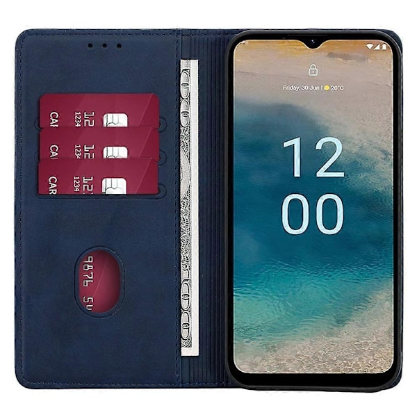 til Nokia C12 4G/C12 Pro/C12 Plus Magnetisk Lukning Stand Telefon Cover PU Læder Wallet Shell-Perfet Style B