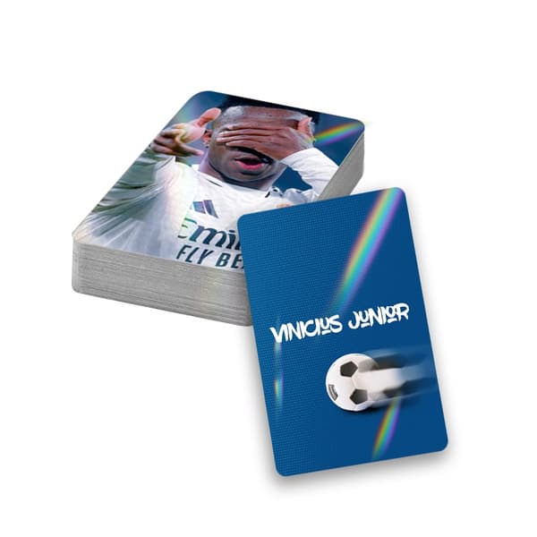 Vinicius Bear Box Set, indeholdende 30 LOMO-kort - Fodboldstjernefotokort - Samlekort Vinicius