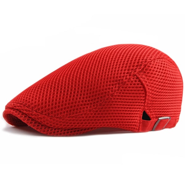 Menn Newsboy Gatsby Cap Hats Driving Flat Beret Casual Outdoor - Perfet red