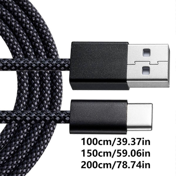 Kraftig USB til Type C Ladekabel Leverer Effektiv Ladeløsning Datakabel Kompatibel med Elektronikk Strømledning-Perfet 1m