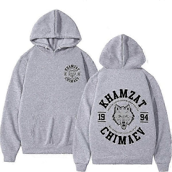 Khamzat Chimaev Fighter Tryckta Hoodies Streetwear Herr Dam Kläder Mode Tröjor Fleece Långärmade Pullovrar Hoodie Y2K-Perfekt Yellow M