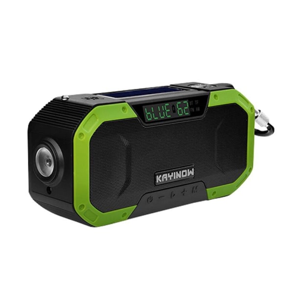 Käsikammen radio Hätäradio käsikammen Bluetooth kaiutin 5000mAh - Perfet Grön