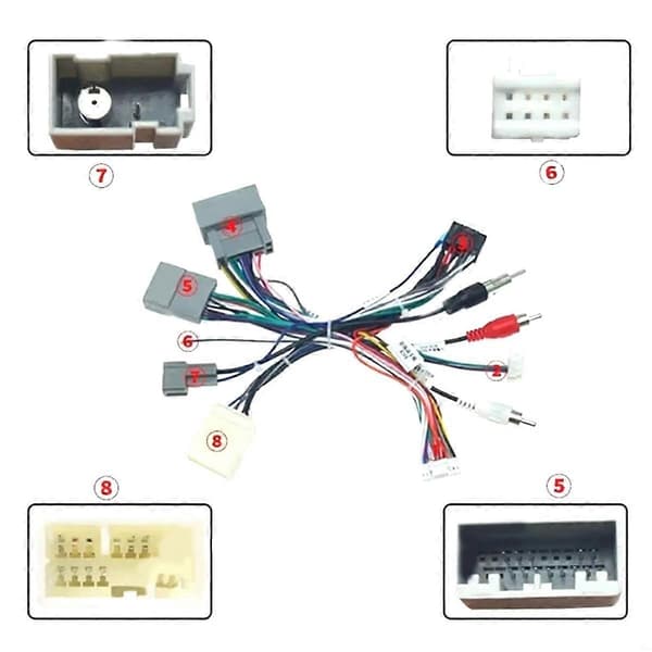 16 PIN Android Radio Strömkabel Adapter W/ Canbus Box Kompatibel med / 2012-2015 Dedikerad Modifierad Linje-Perfet