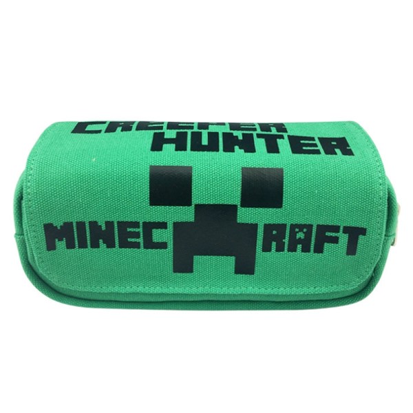 Minecraft-veske Barn Gutter Jenter Canvas Dobbel Zip - Perfet E