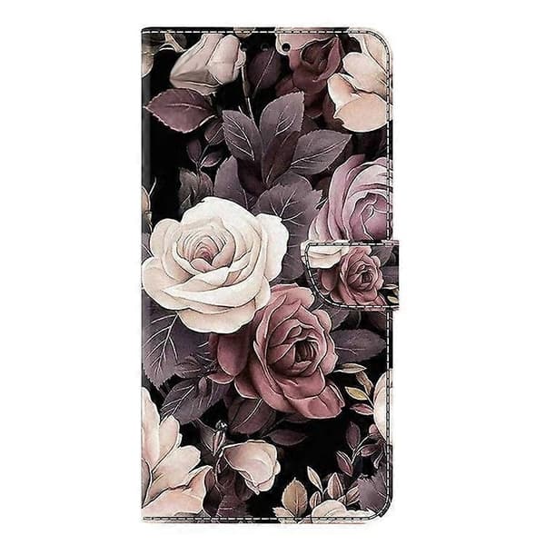Telefonfodral för Samsung Galaxy S25, PU Läder Plånboksfodral med Ställ-Perfekt Rose
