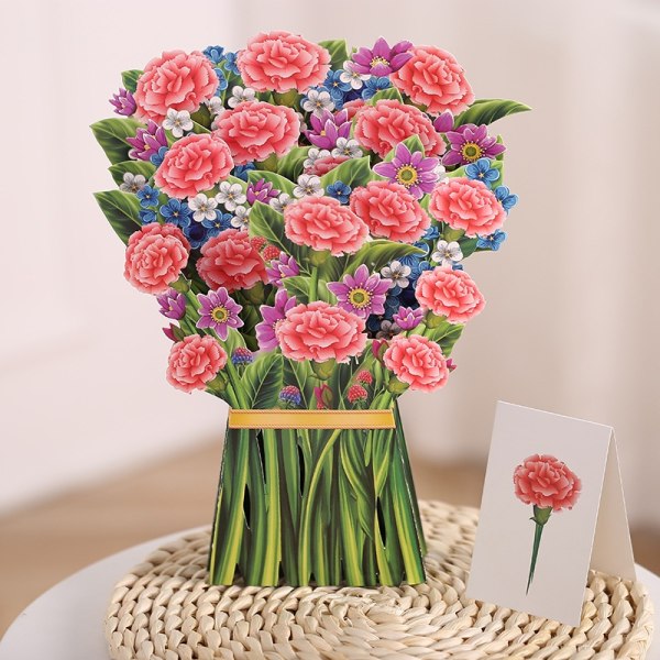 3D äitienpäivä onnittelukortti nippu paperista veistettyjä kukkia lahja - täydellinen 5