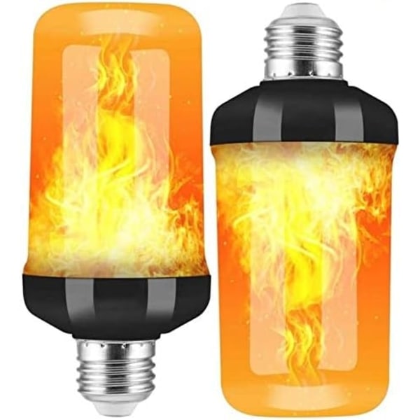 Pakke med E27 LED flamme pærer 4 tilstande med tyngdesensor flamme pærer til indendørs/udendørs/bar/fest juledekoration - Perfet