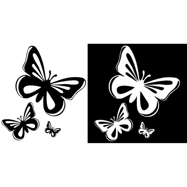 bil klistermärken Vinyl Dekal Butterfly Girly Motorcykel Dekorativ - Perfet White