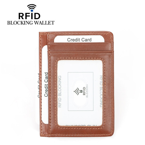 RFID kortholder Retro kreditkortholder brun - Perfet brown