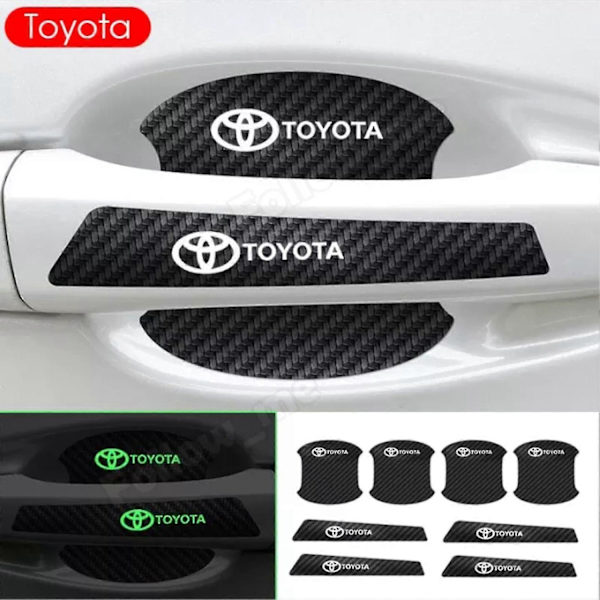 8 st Luminous Dörrskålsdekaler Hög Stretchbar Skålsdekal Passar För-Perfekt 1 Toyota