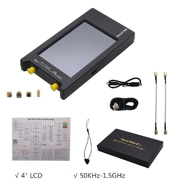 Nanovna-h4 4  Lcd 50khz~1.5ghz Vna Hf Vhf Uhf Uv Vektornettverksanalysator Eunyny-Perfet