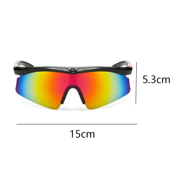 Polariserte solbriller for menn kvinner UV-beskyttelse Sykling - Perfet Black frame and red